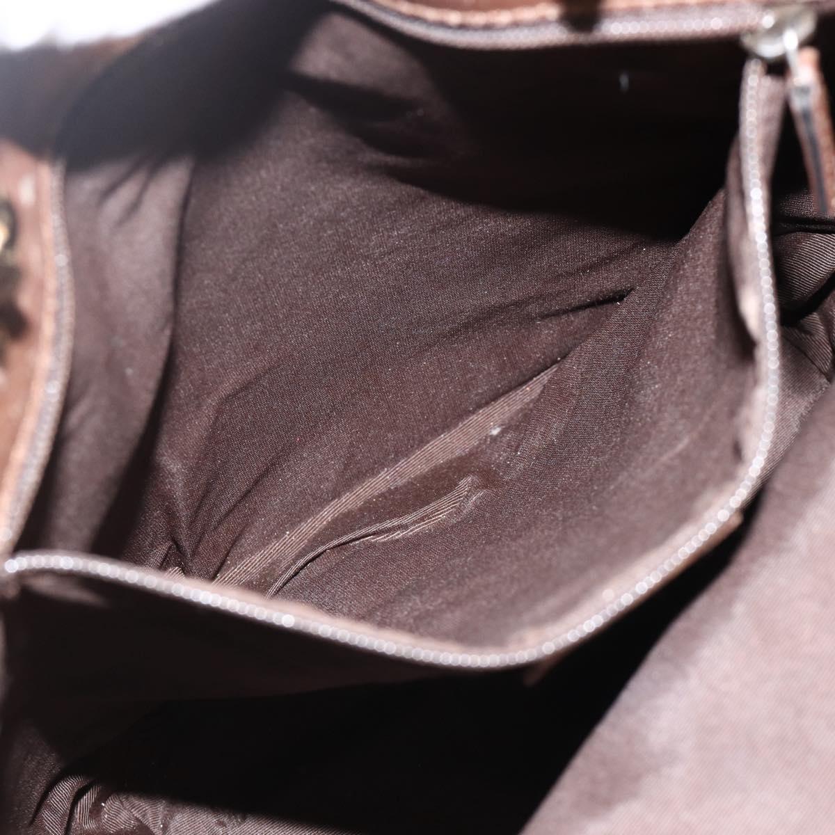 GUCCI GG Canvas Tote Bag Brown Gold 002 1099 Auth 174556