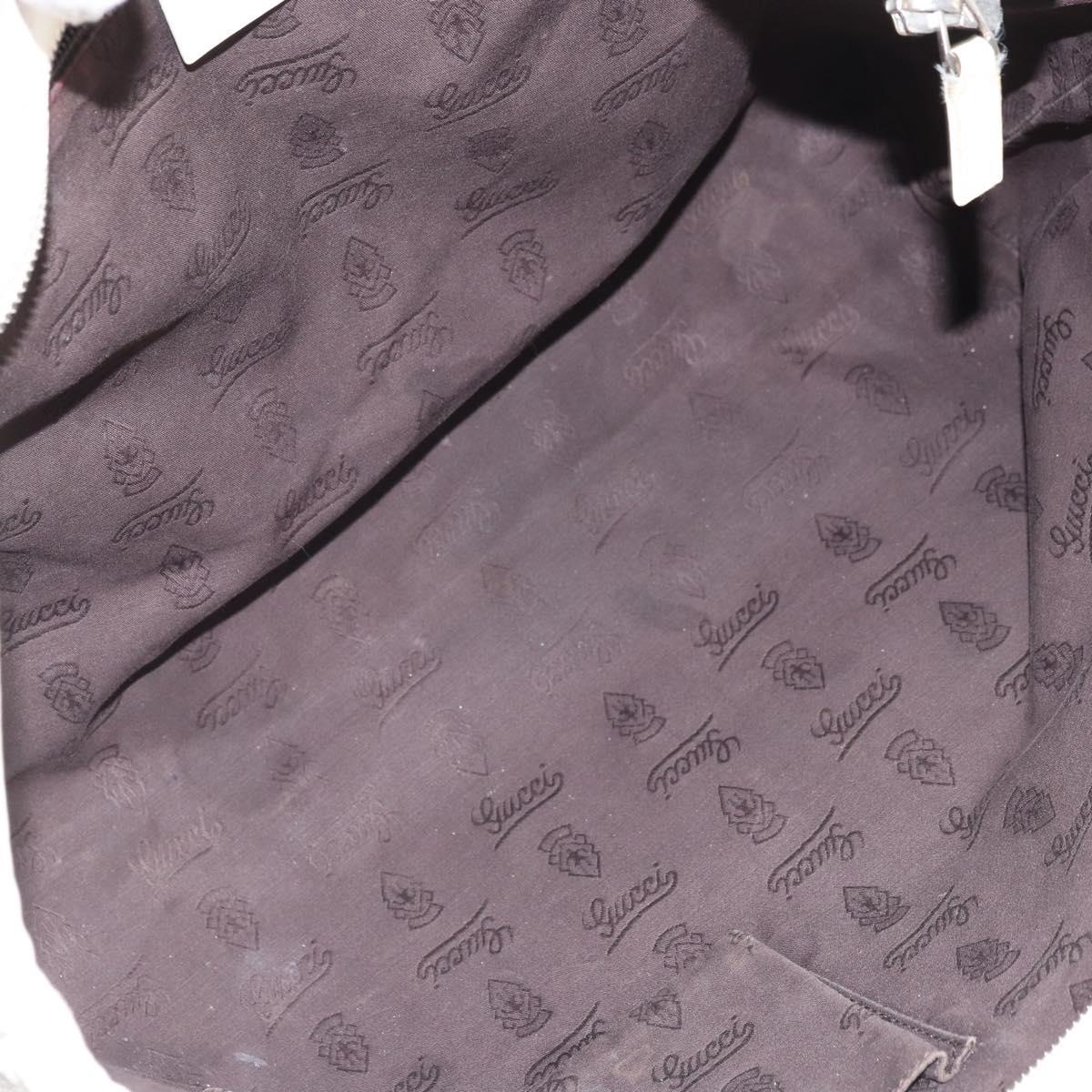 GUCCI GG Implementation Tote Bag PVC White Silver 211137 Auth 174563
