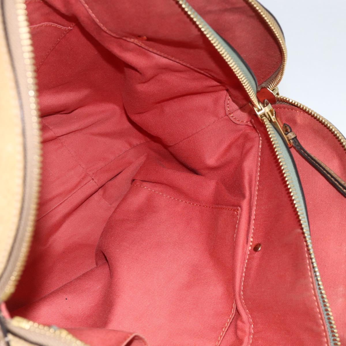 Chloe Angie Tote Bag Leather Brown Gold Auth 174567