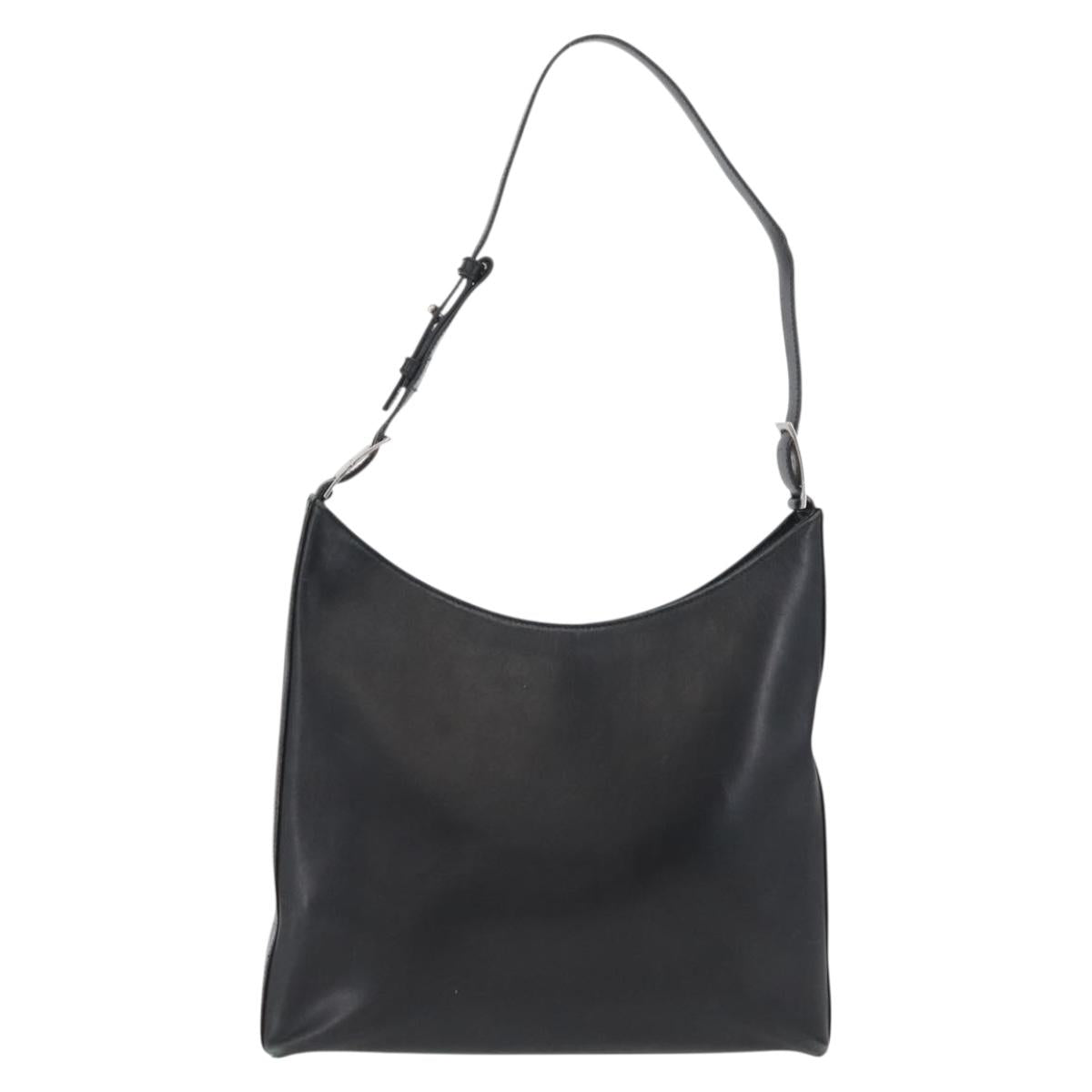 Salvatore Ferragamo Vala Shoulder Bag Leather Black Auth 174573