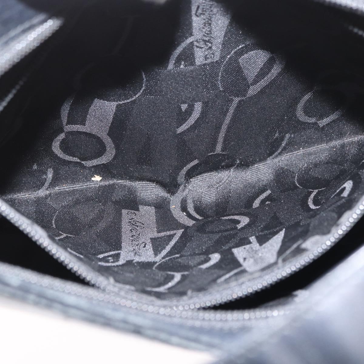 Salvatore Ferragamo Vala Shoulder Bag Leather Black Auth 174573