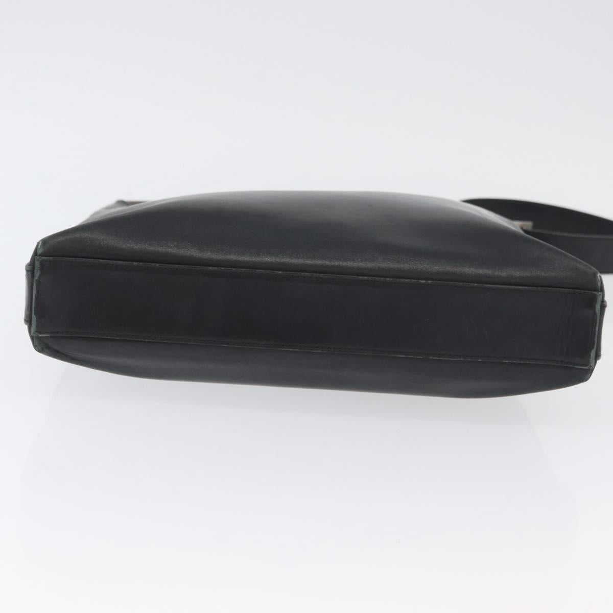 Salvatore Ferragamo Vala Shoulder Bag Leather Black Auth 174573