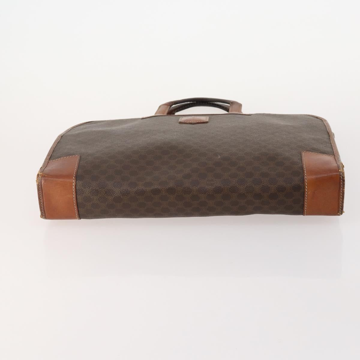 CELINE Macadam Canvas C Macadam Canvas Bag PVC Leather 3 Set Brown Auth 174584
