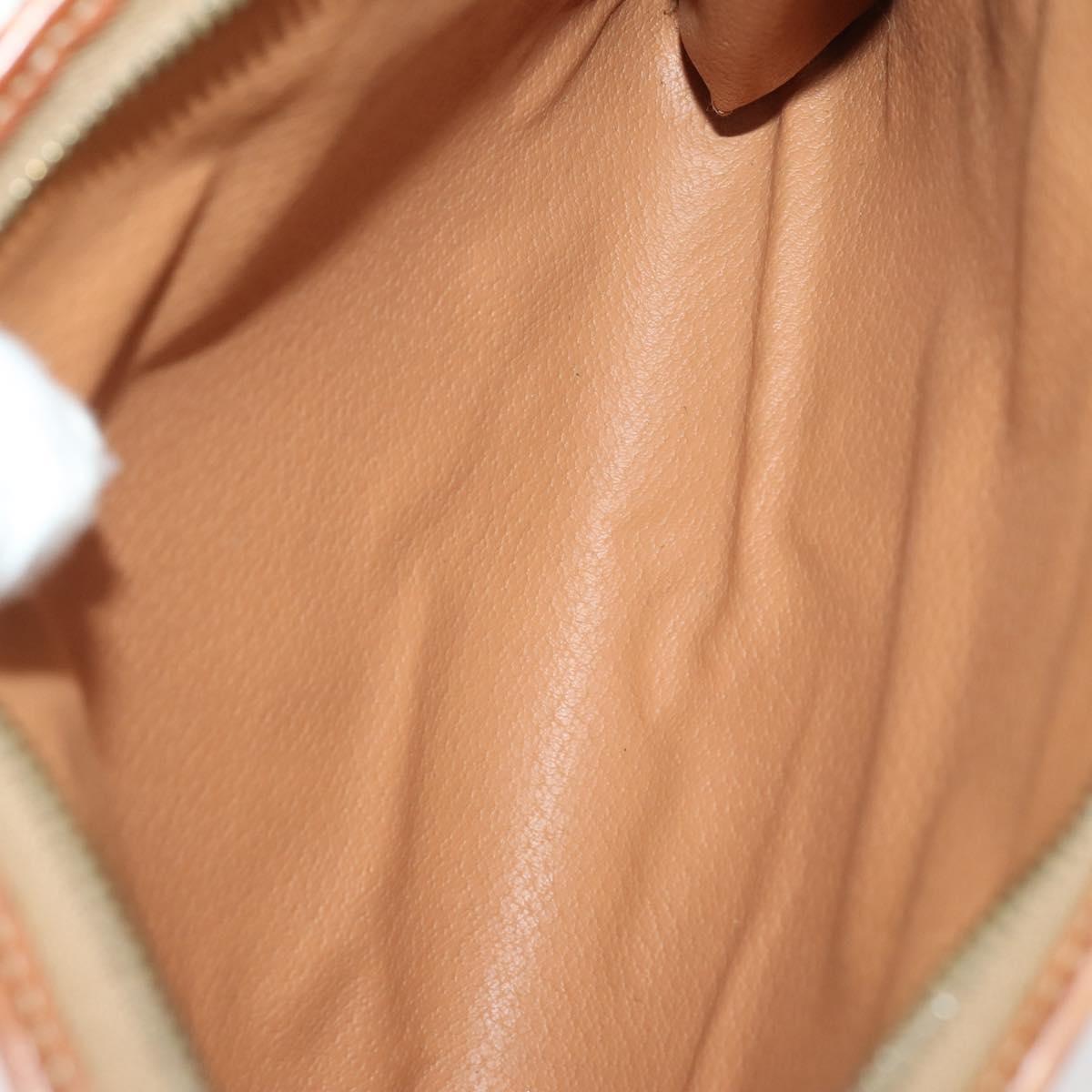CELINE Macadam Canvas Clutch Bag PVC Leather 3 Set Brown Auth 174585