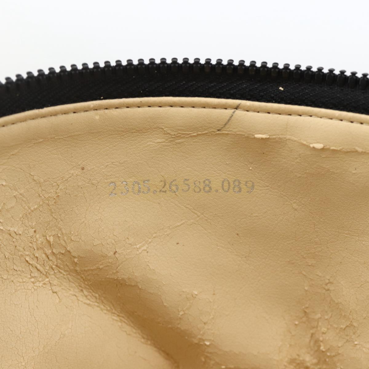 FENDI Hand Bag Black Gold Auth 174605