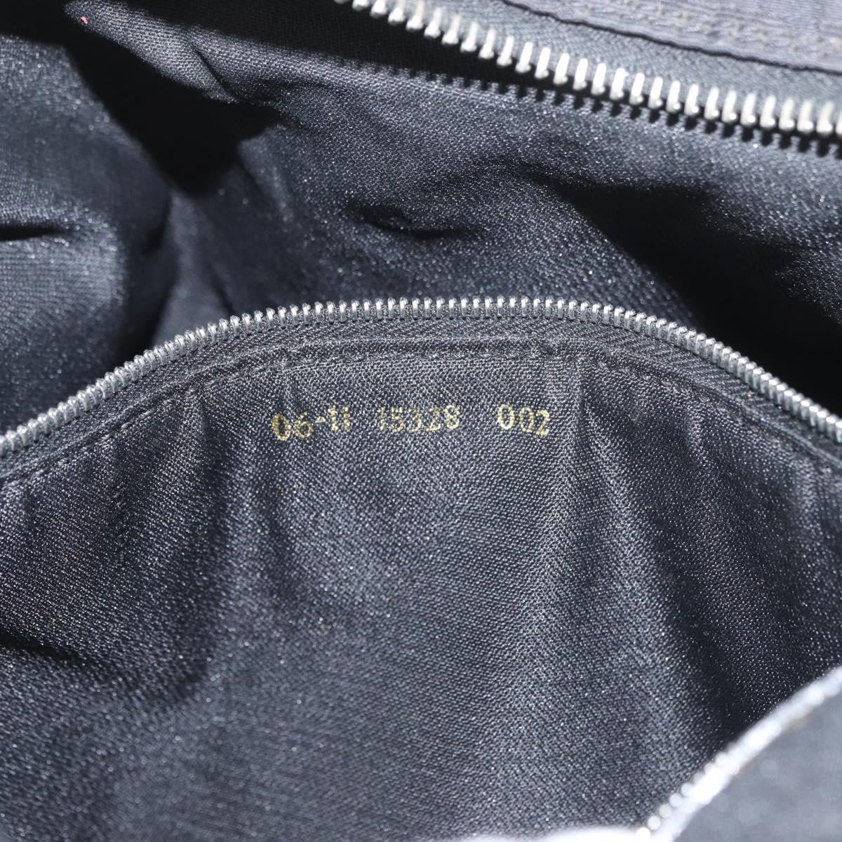 FENDI Zucca Canvas Shoulder Bag Black Gold Auth 174614