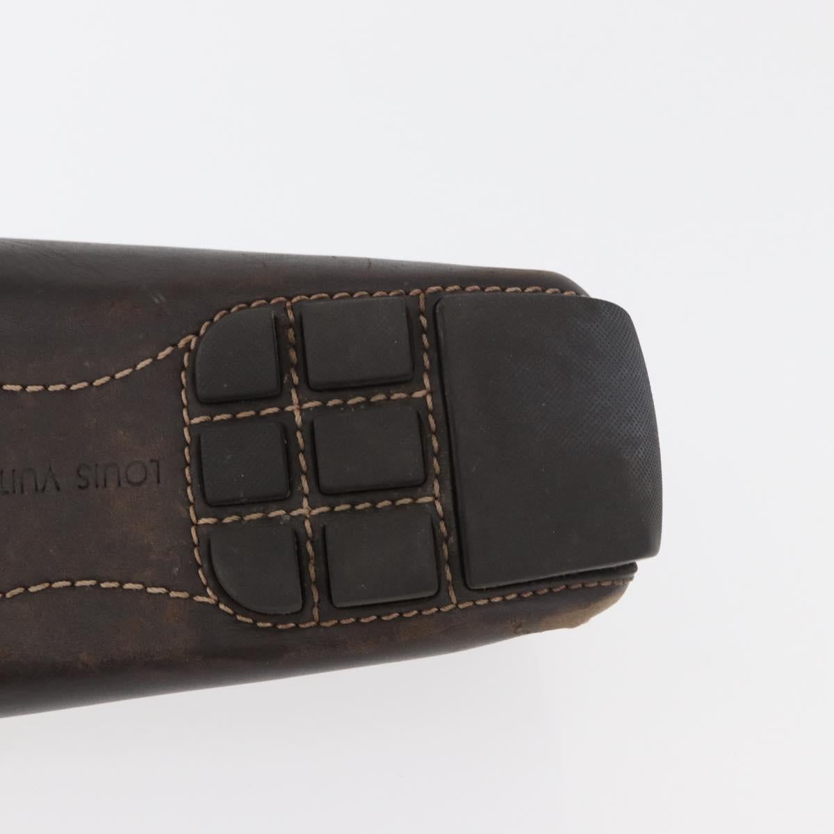 LOUIS VUITTON Monte Carlo line Driving Shoes 7 1/2 Brown LV Auth 174634A