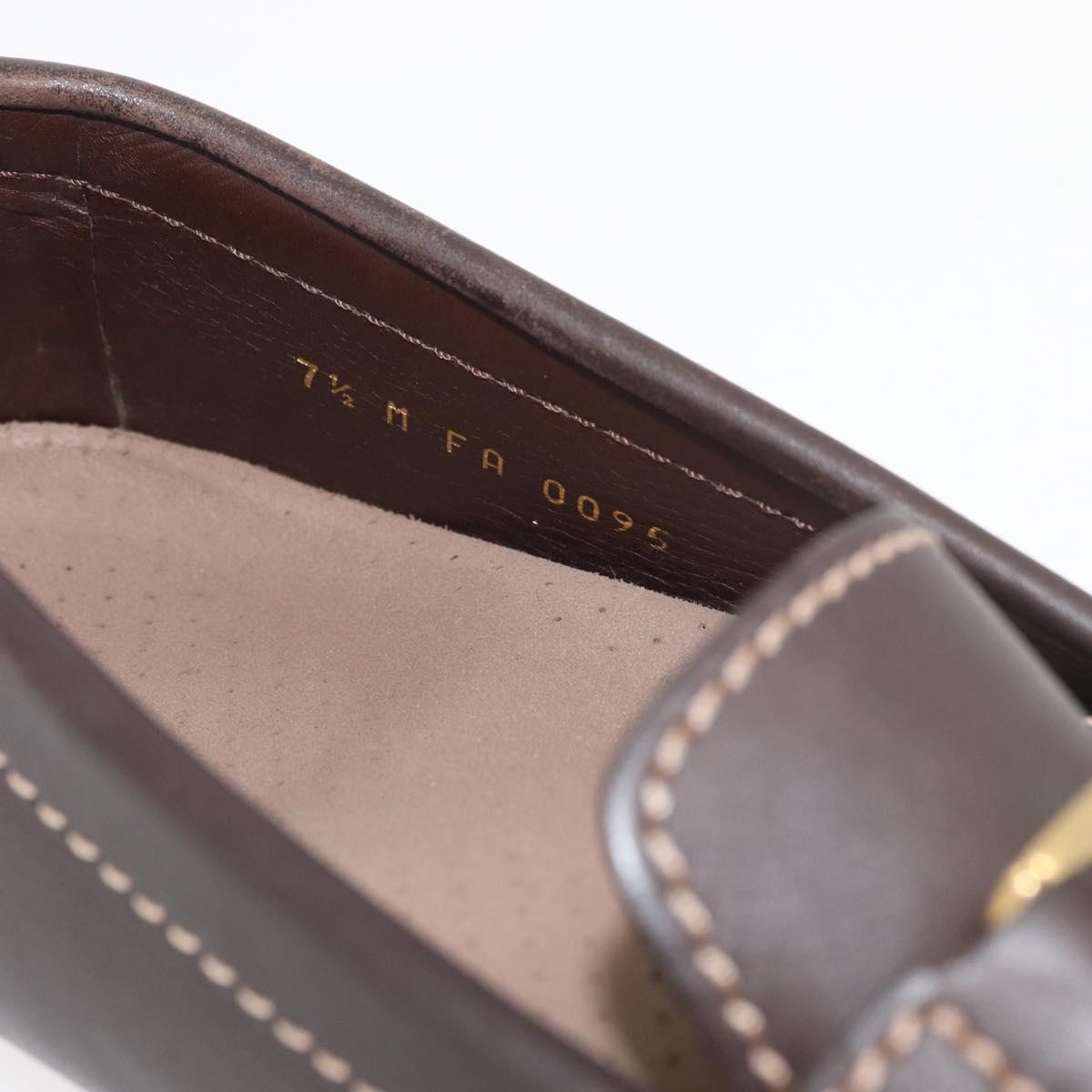 LOUIS VUITTON Monte Carlo line Driving Shoes 7 1/2 Brown LV Auth 174634A