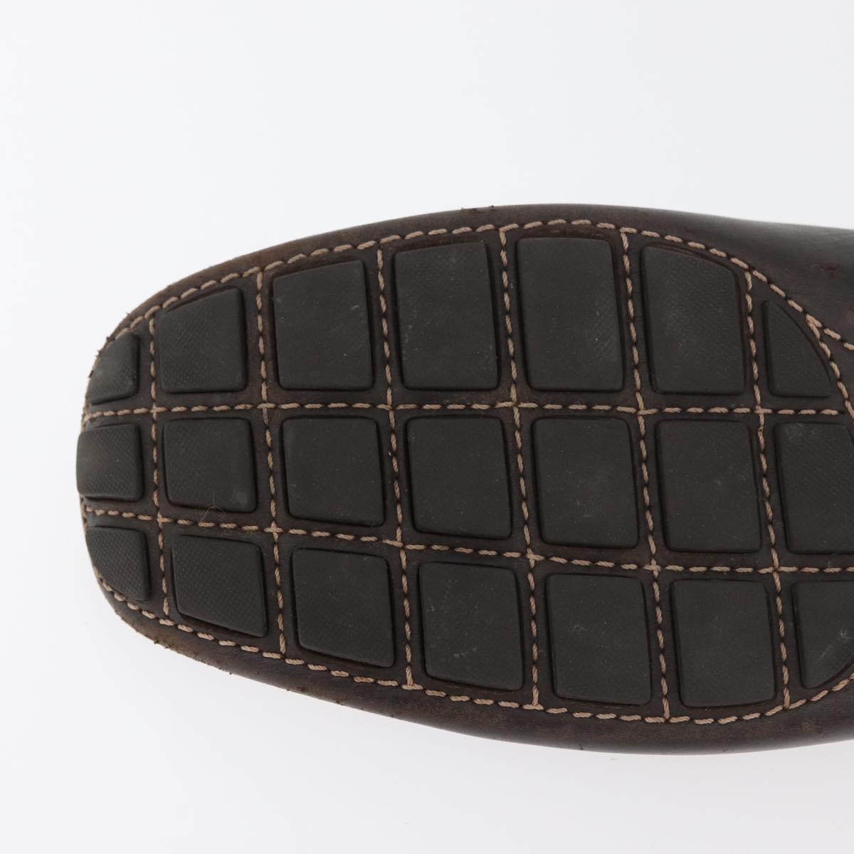 LOUIS VUITTON Monte Carlo line Driving Shoes 7 1/2 Brown LV Auth 174634A
