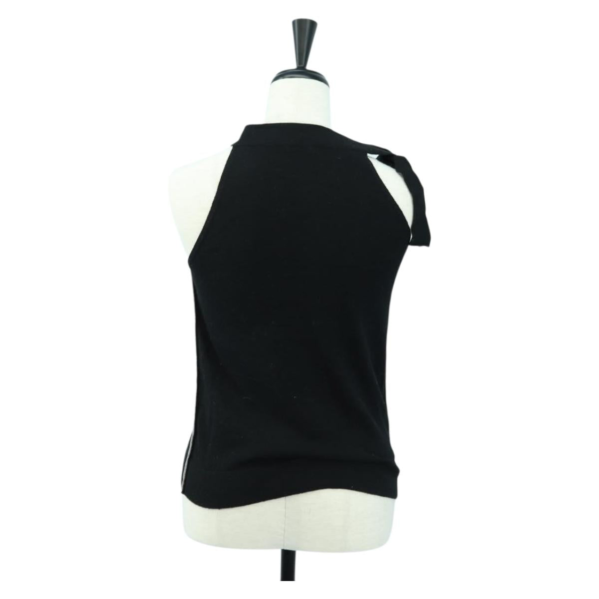 Miu Miu Tank Top Wool Black Auth 174667A