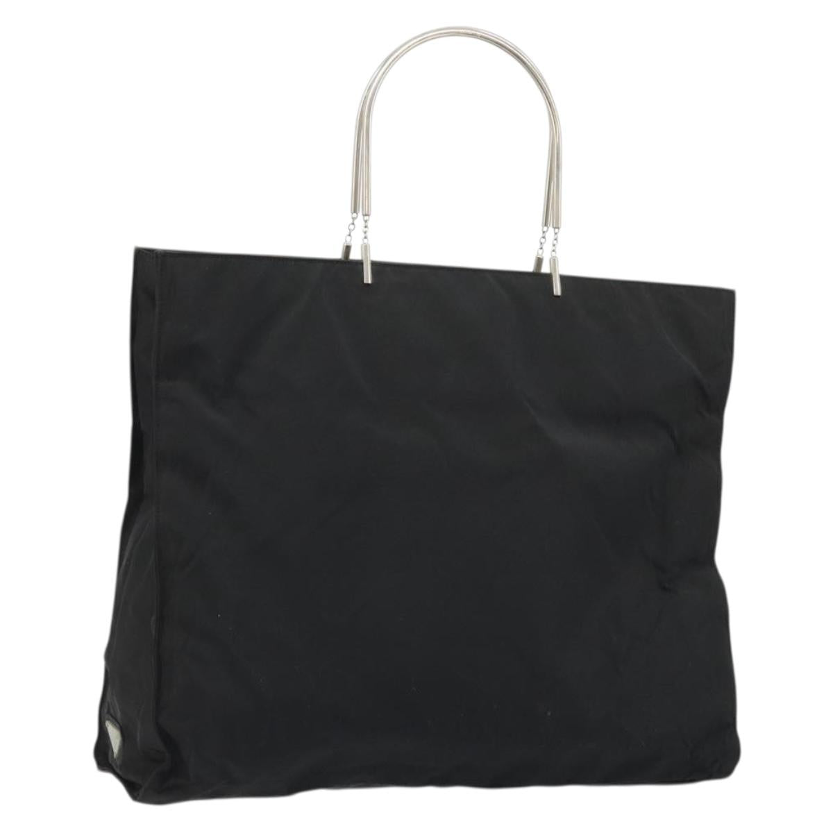 PRADA Tote Bag Nylon Black Auth 174737