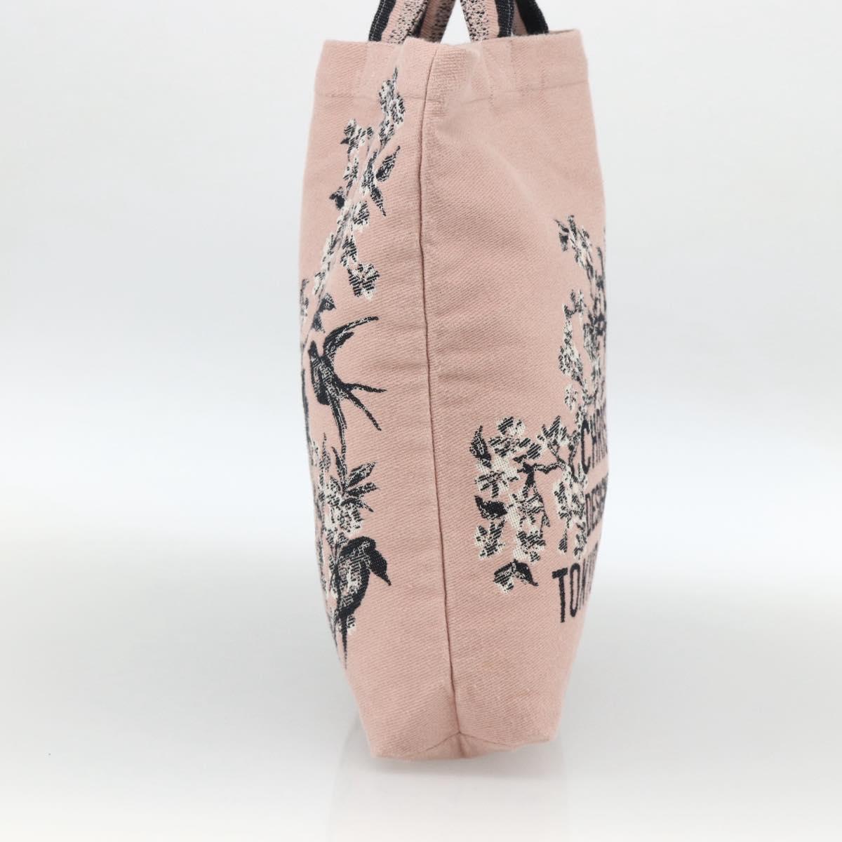 Christian Dior Tote Bag Canvas Pink Auth 174744A