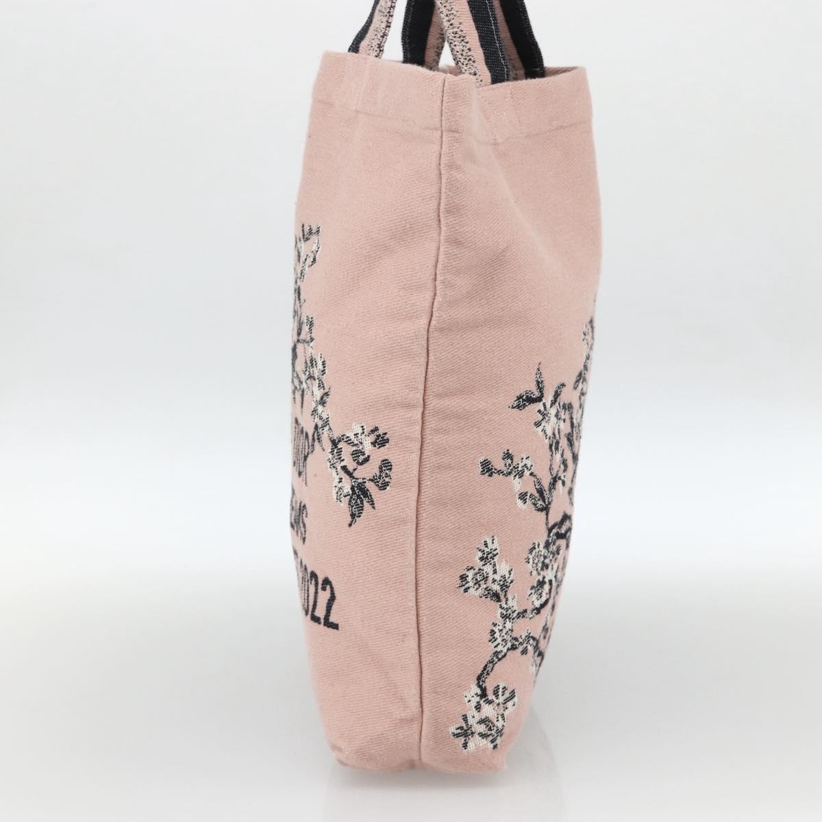 Christian Dior Tote Bag Canvas Pink Auth 174744A