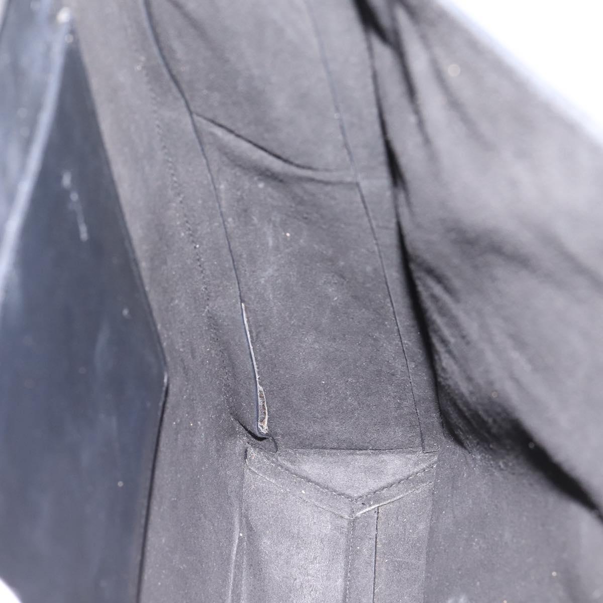 FENDI Backpack Leather Black Silver Auth 174752