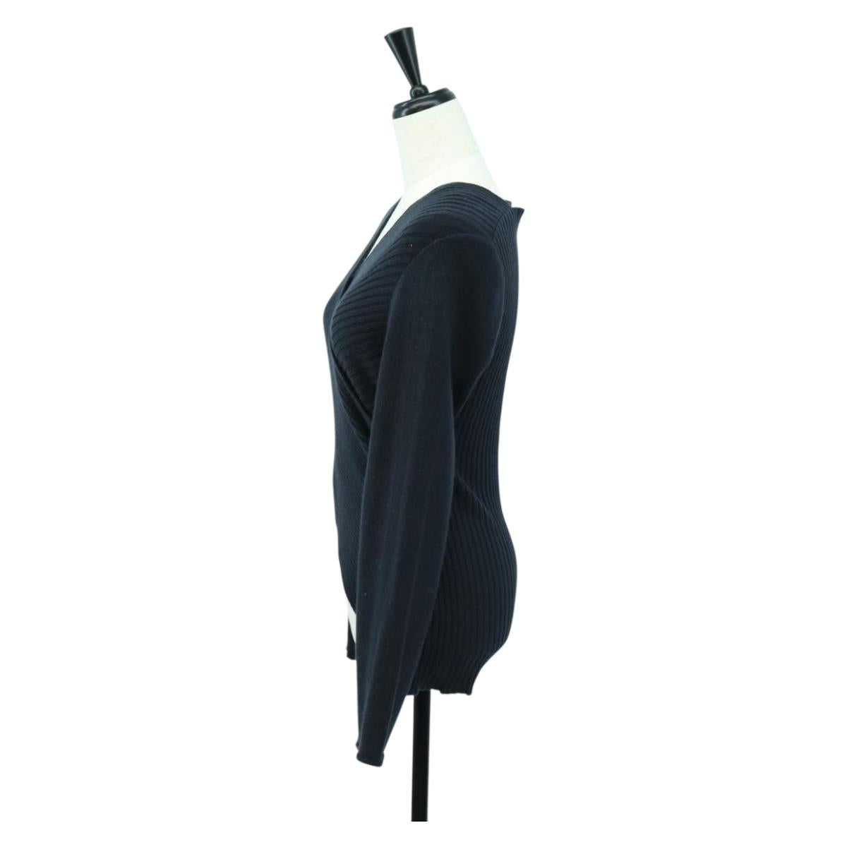 LOEWE Cross Knit Cashmere S Navy Auth 174763A
