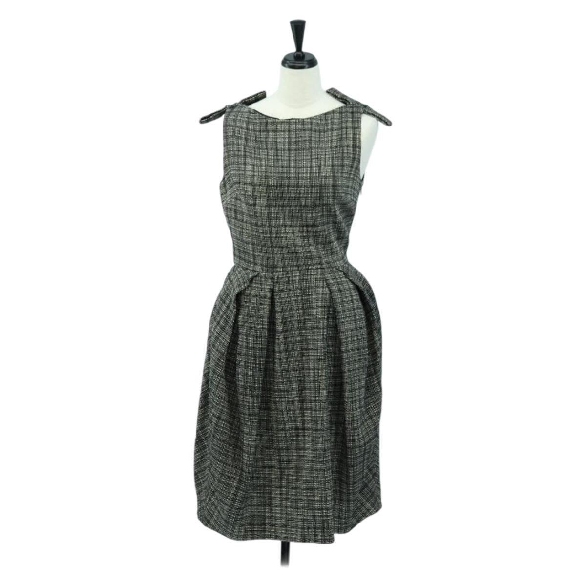 Christian Dior One Piece Tweed Beige Auth 174766A