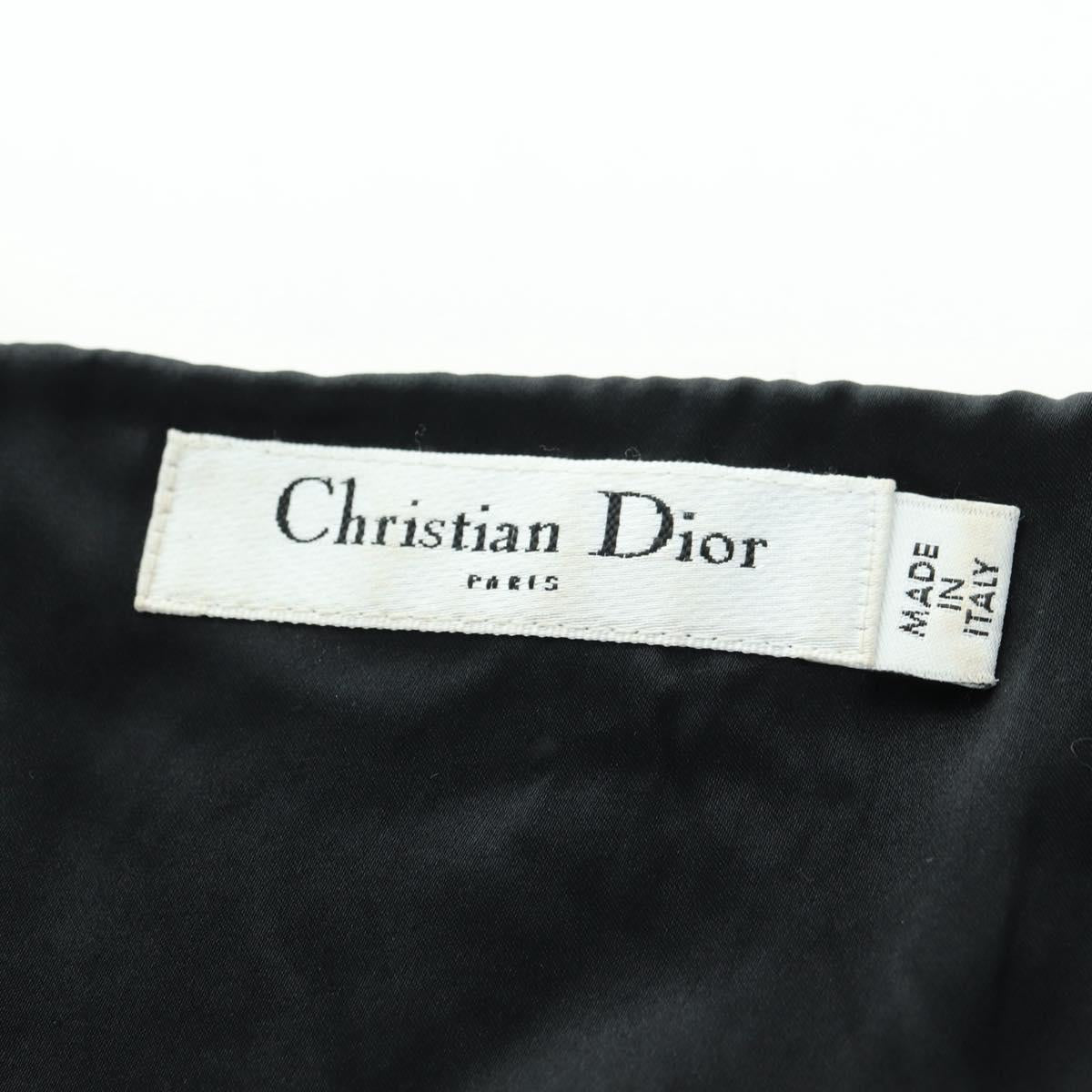 Christian Dior One Piece Tweed Beige Auth 174766A