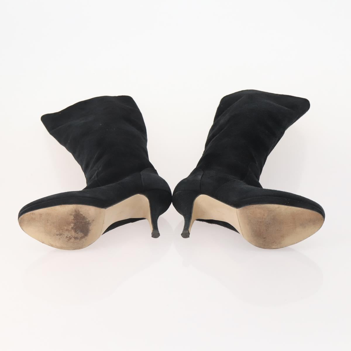 Salvatore Ferragamo Shoes Suede Leather 6 Set Brown Navy black Auth 174774