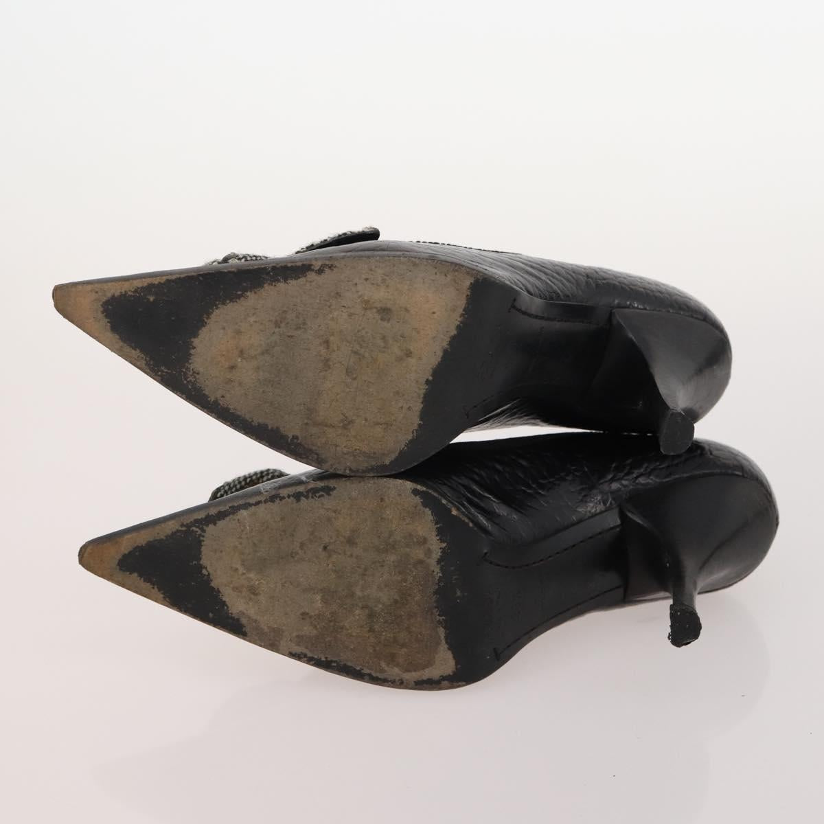 PRADA Shoes Suede Leather 5 Set Brown black Auth 174775