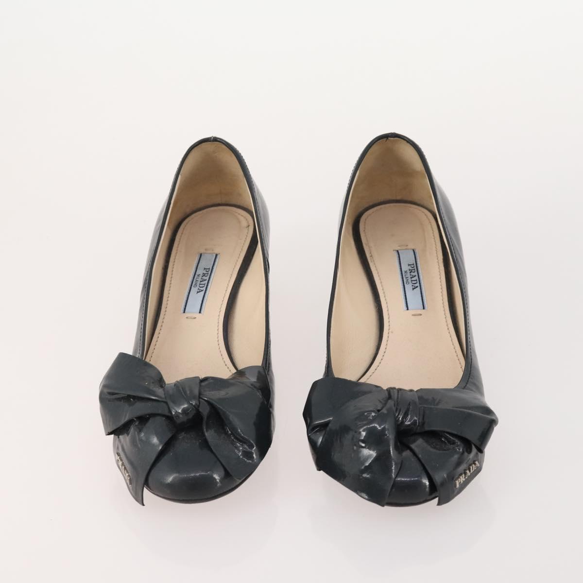 PRADA Shoes Suede Leather 5 Set Brown black Auth 174775