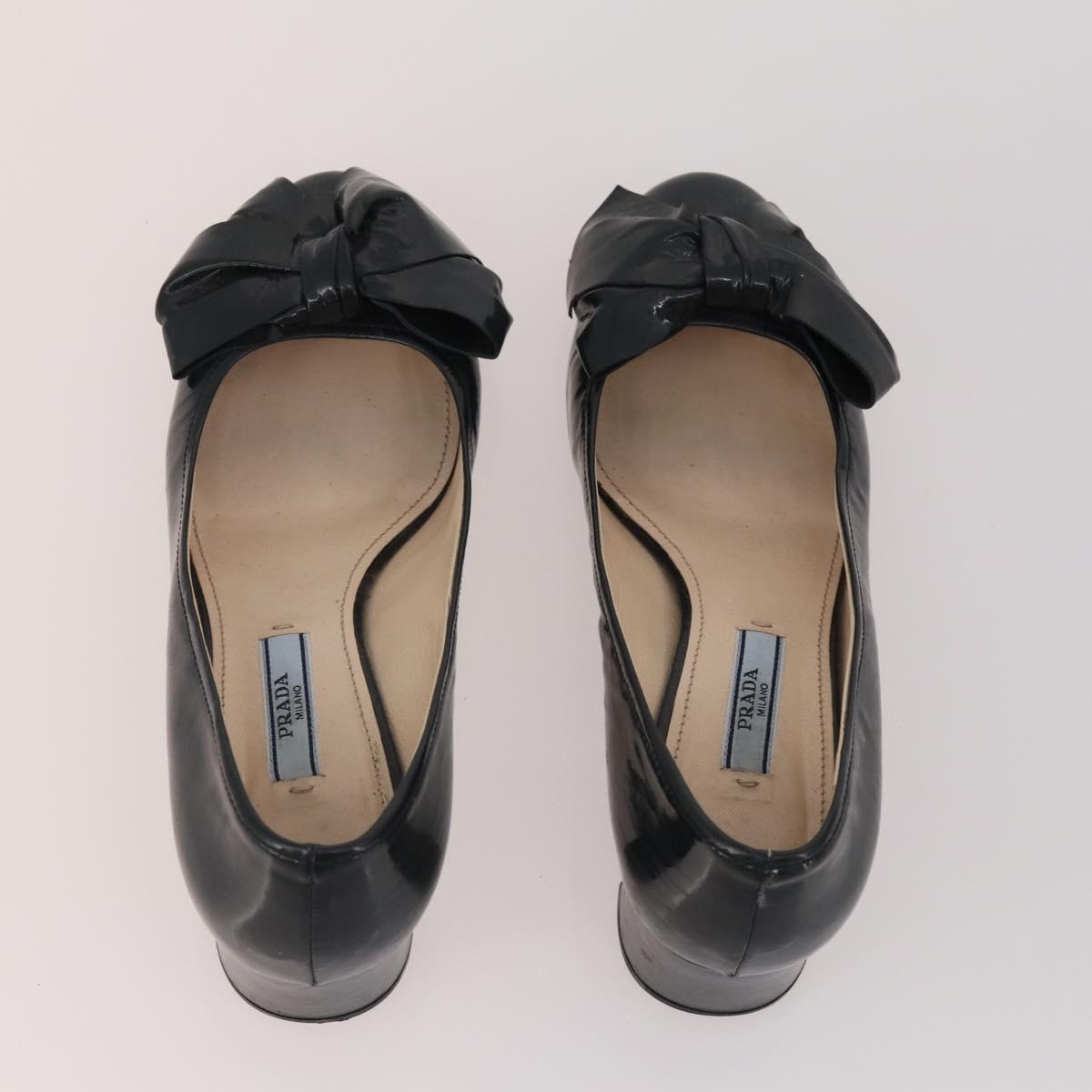 PRADA Shoes Suede Leather 5 Set Brown black Auth 174775