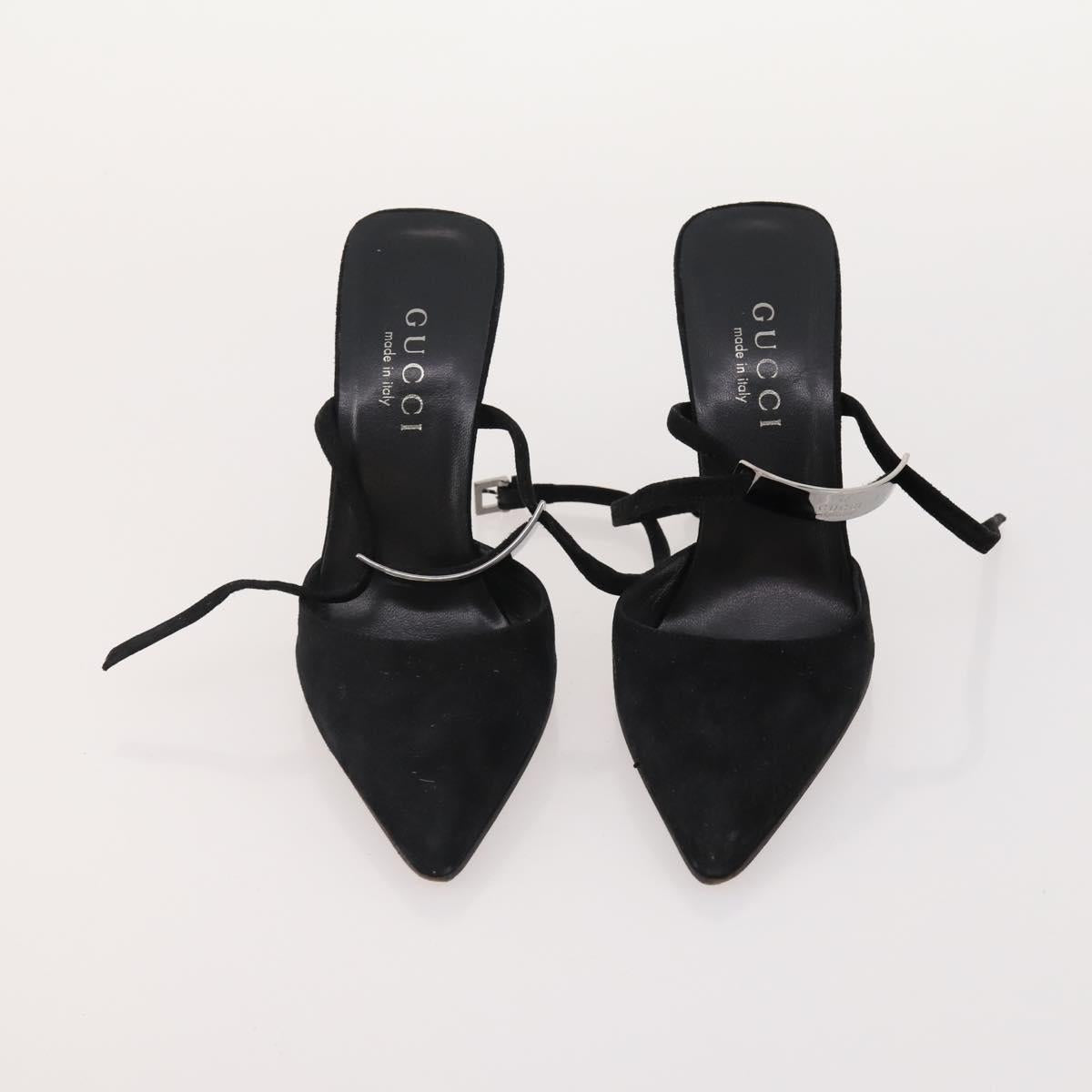 GUCCI Shoes Patent Leather 7 Set Black Brown Auth 174778