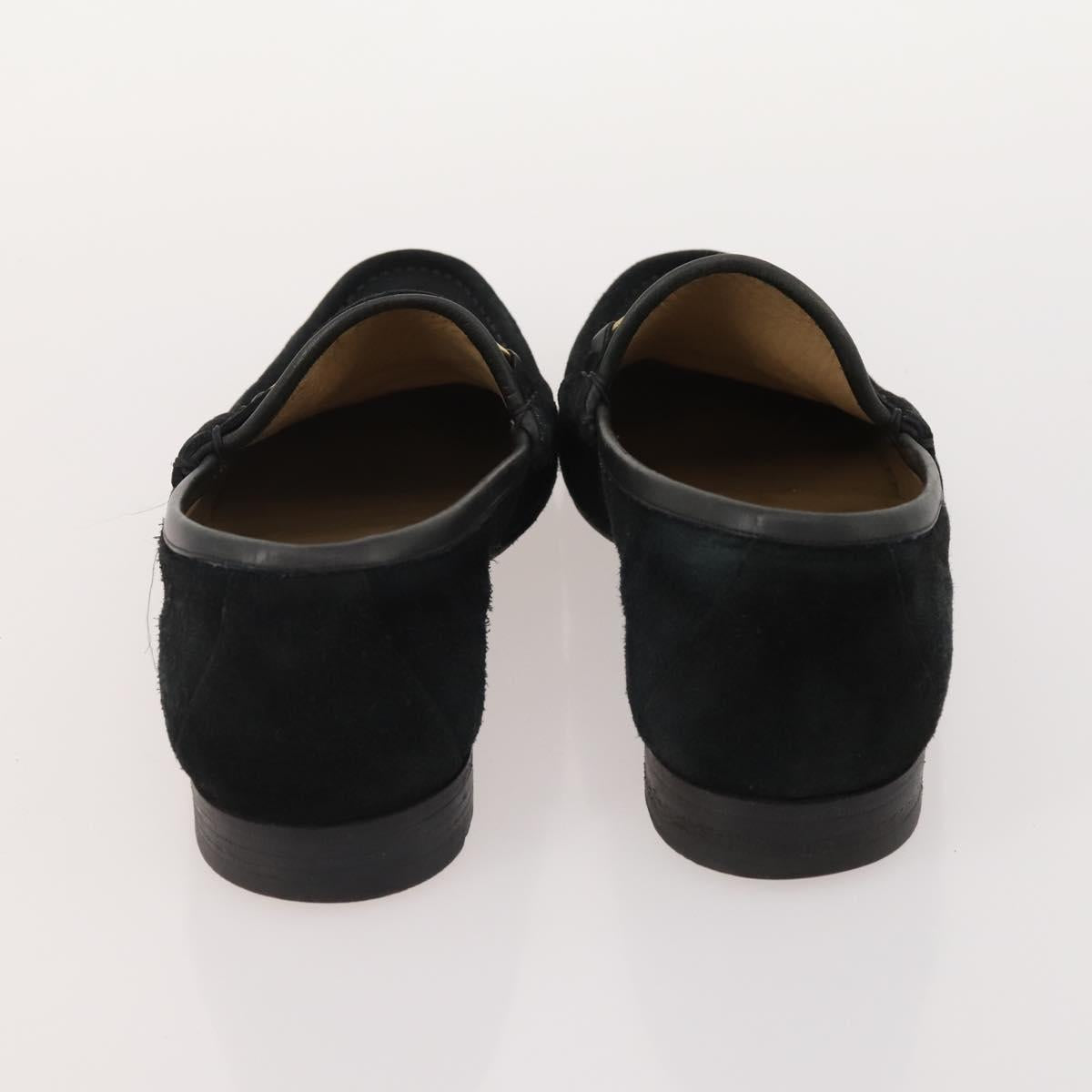 GUCCI Shoes Leather 4 Set Black Brown Auth 174779