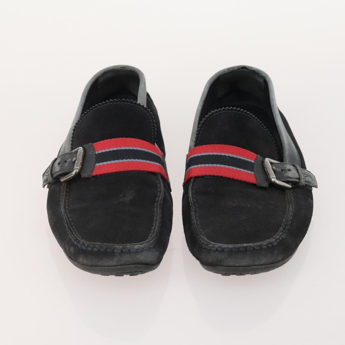 LOUIS VUITTON Monogram Mini Shoes Leather 5 Set Black Beige Navy LV Auth 174780