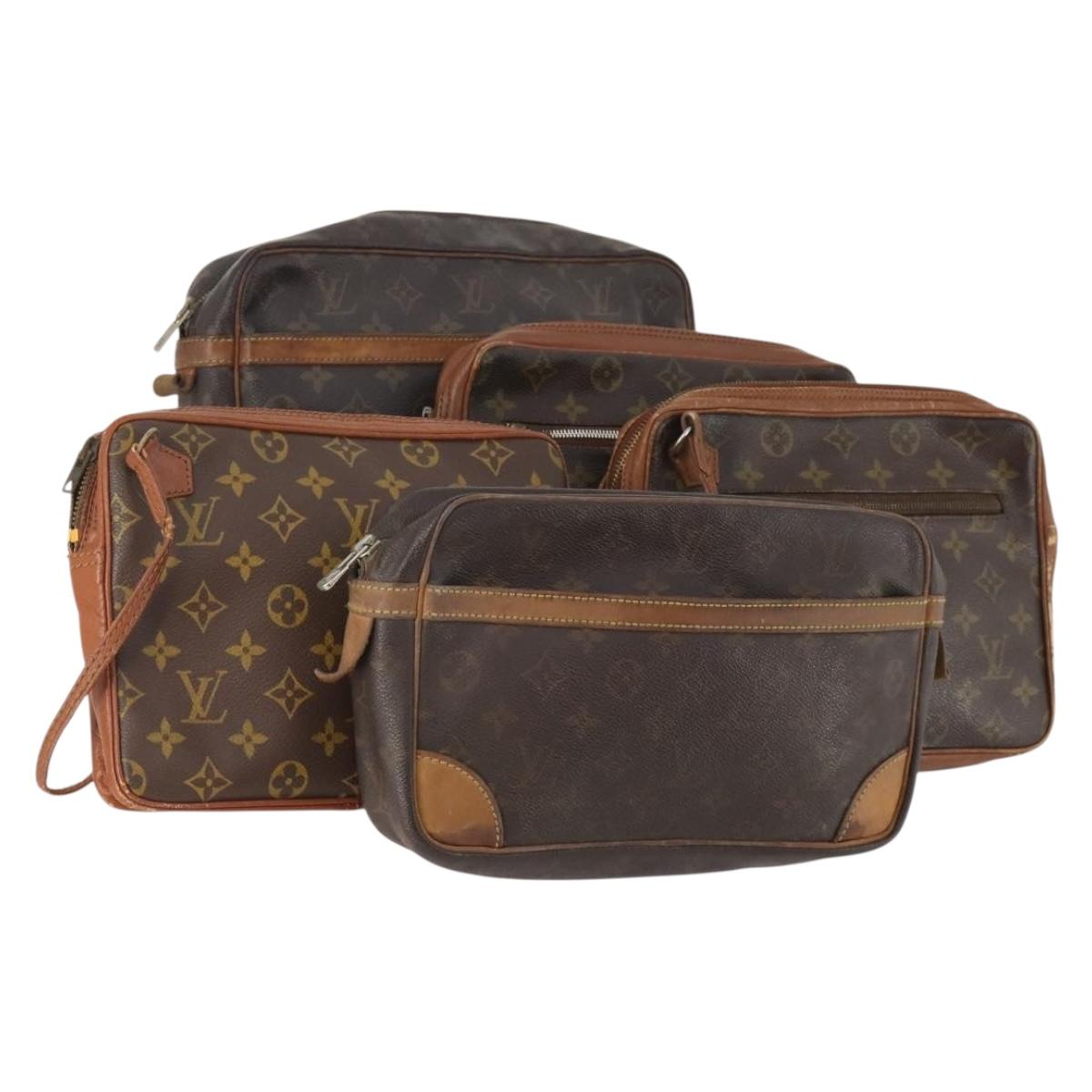 LOUIS VUITTON Monogram Clutch Bag 5 Set LV Auth 174784