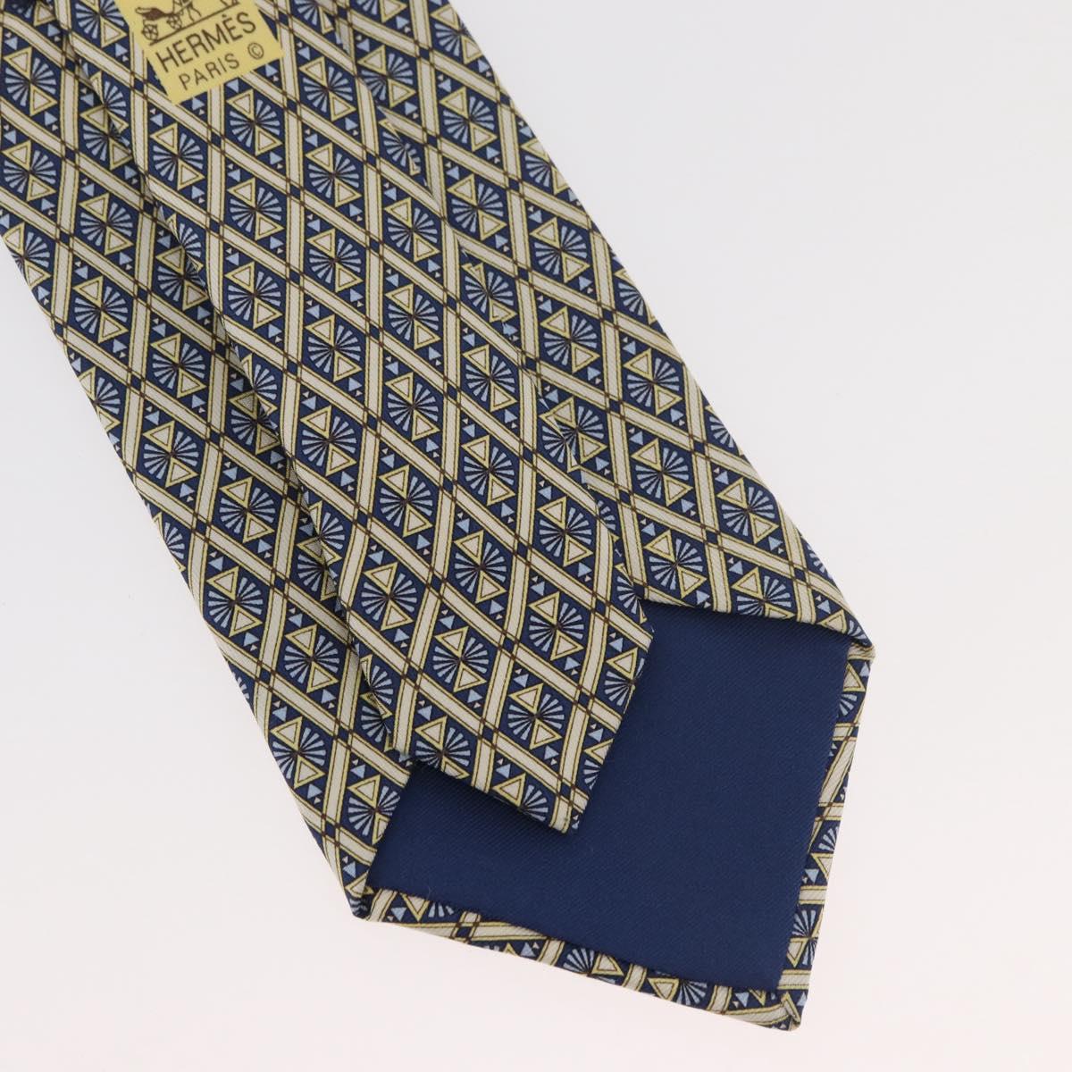 HERMES Necktie Silk Blue Auth 174891A