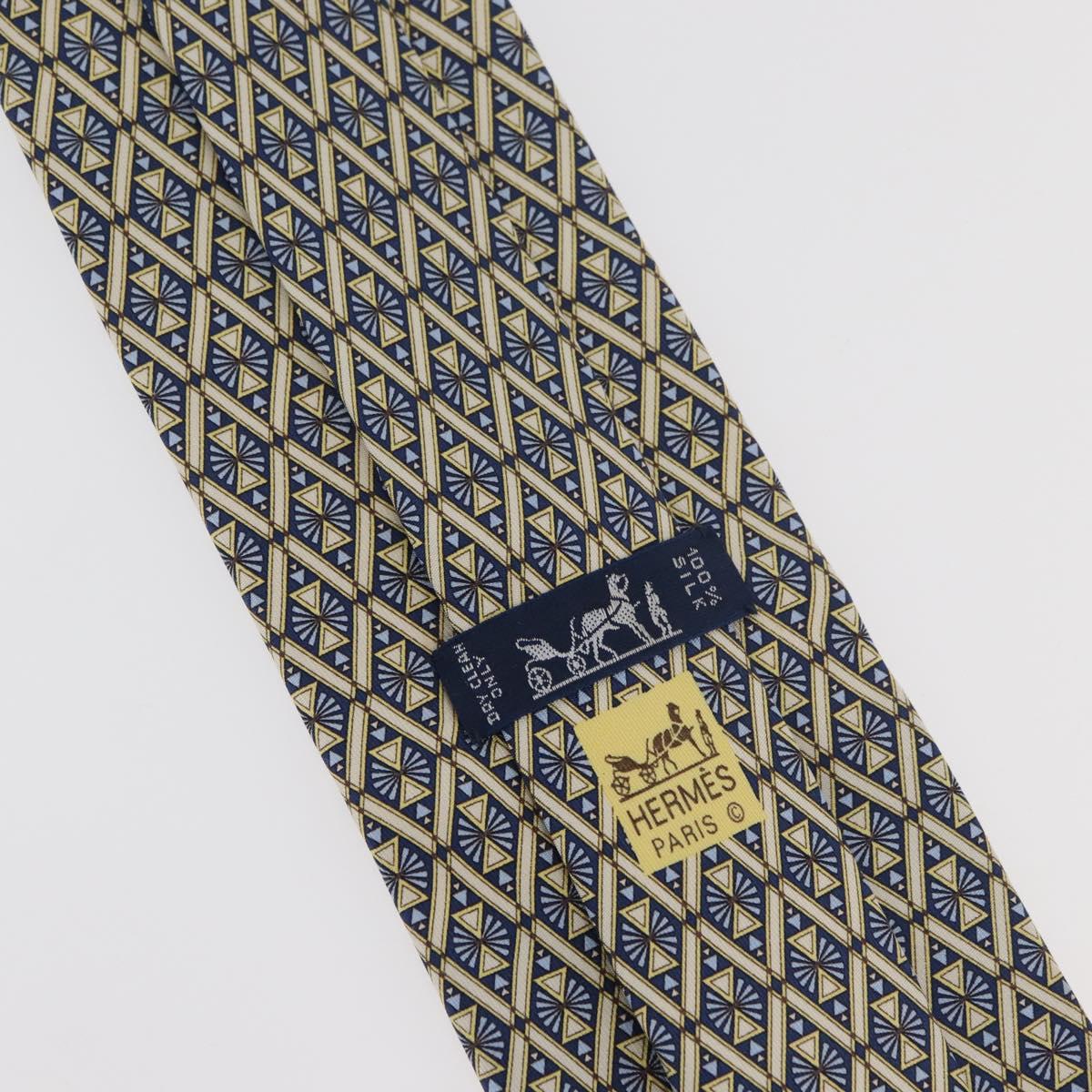 HERMES Necktie Silk Blue Auth 174891A