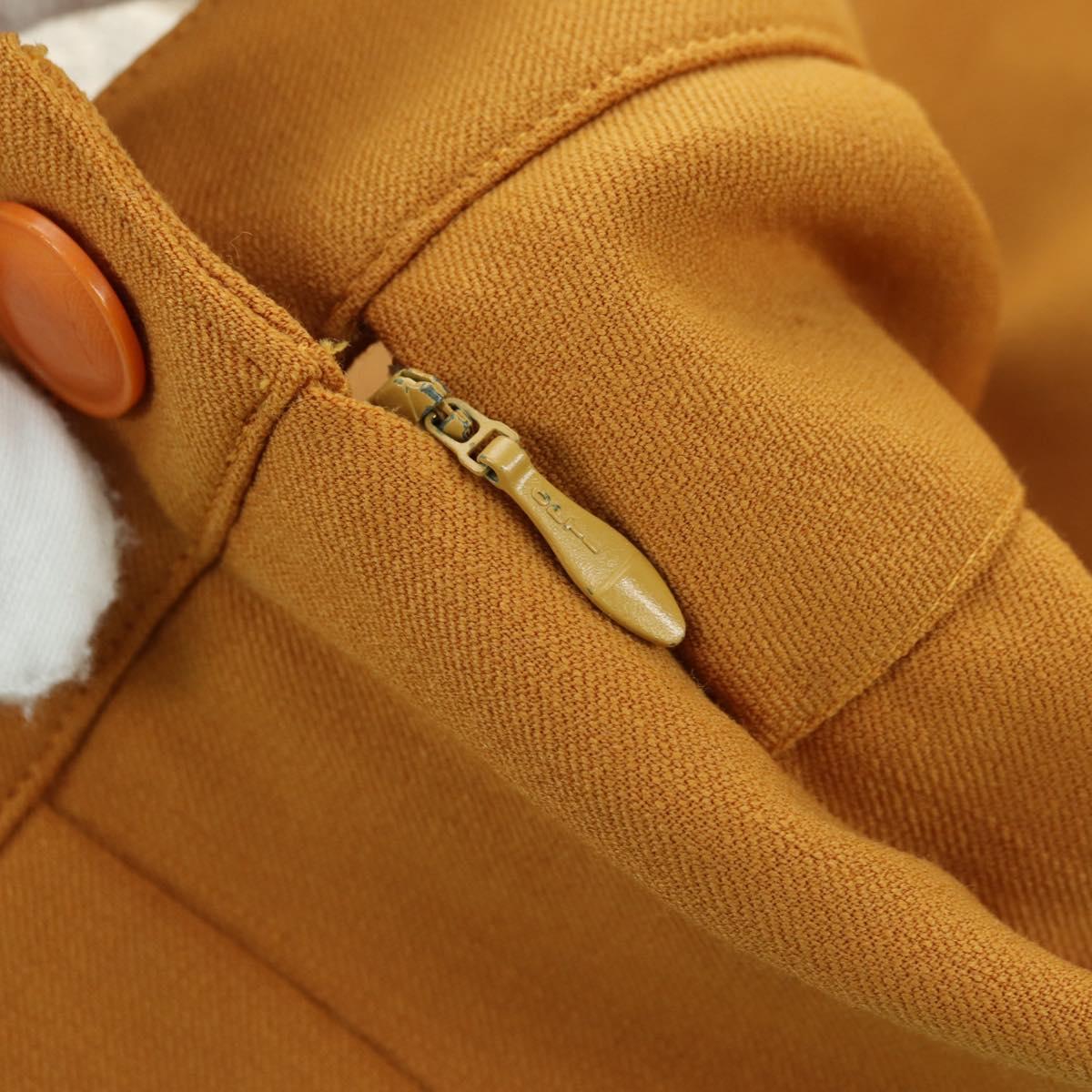 HERMES Skirt Wool Brown Auth 174904A