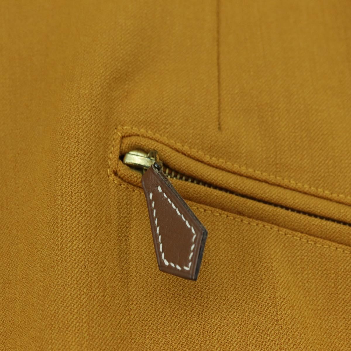 HERMES Skirt Wool Brown Auth 174904A