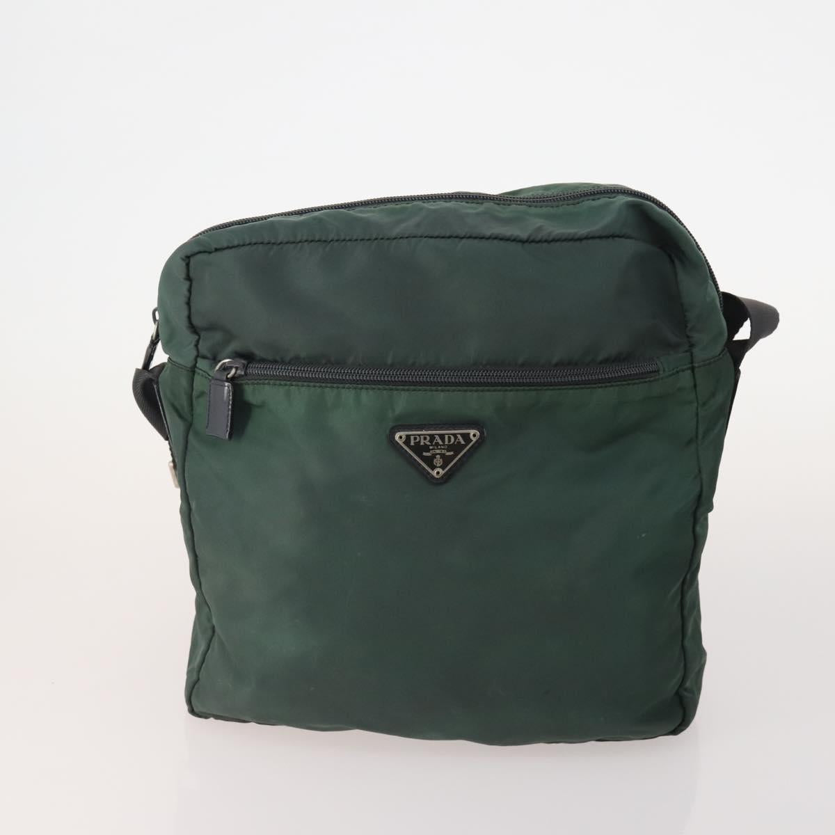 PRADA Shoulder Bag Nylon 5 Set Green Black pink Auth 174956
