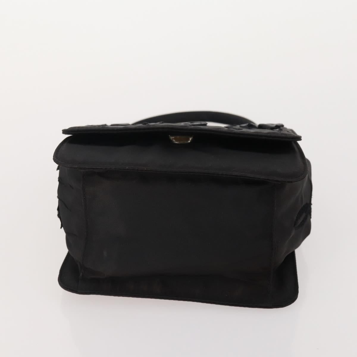 PRADA Pouch Hand Bag Nylon 2 Set Pink Black Auth 174958