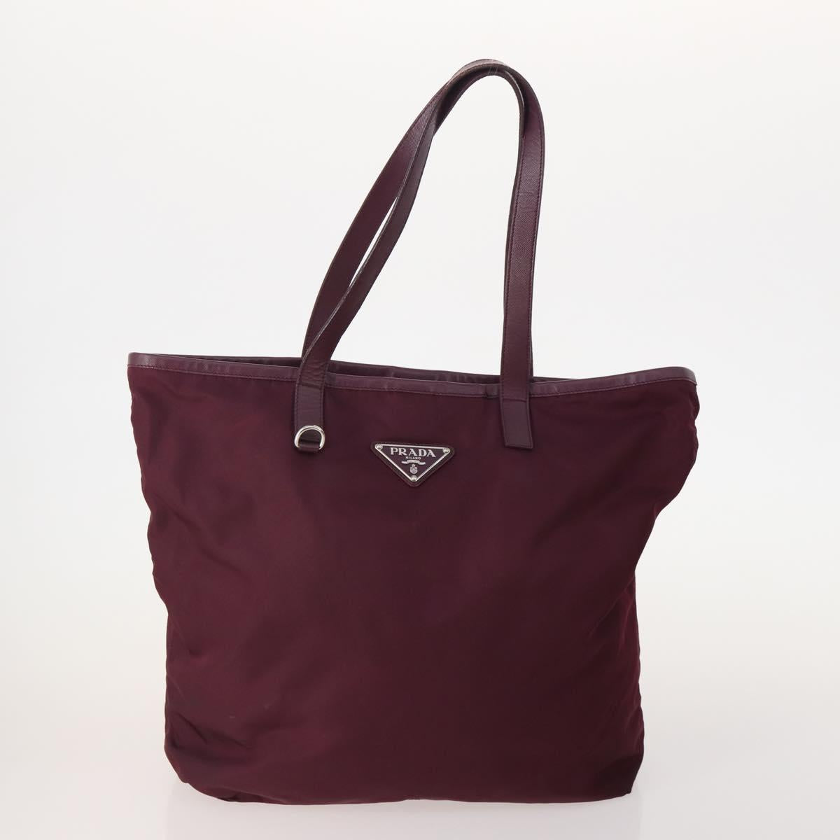 PRADA Hand Bag Nylon 5 Set Green Beige Red Auth 174971