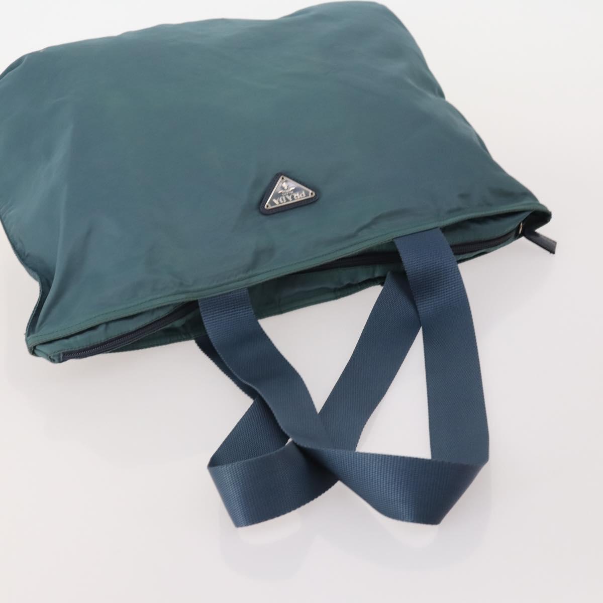 PRADA Hand Bag Nylon 5 Set Green Beige Red Auth 174971