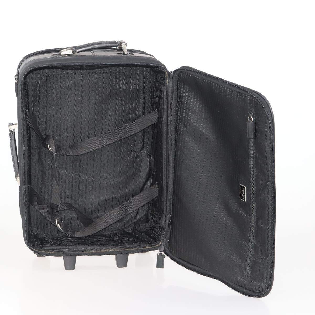 PRADA Trunk Nylon 2 Set Black Auth 174973