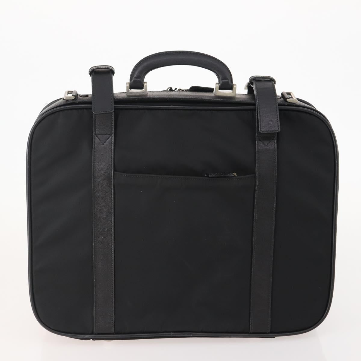 PRADA Trunk Nylon 2 Set Black Auth 174973