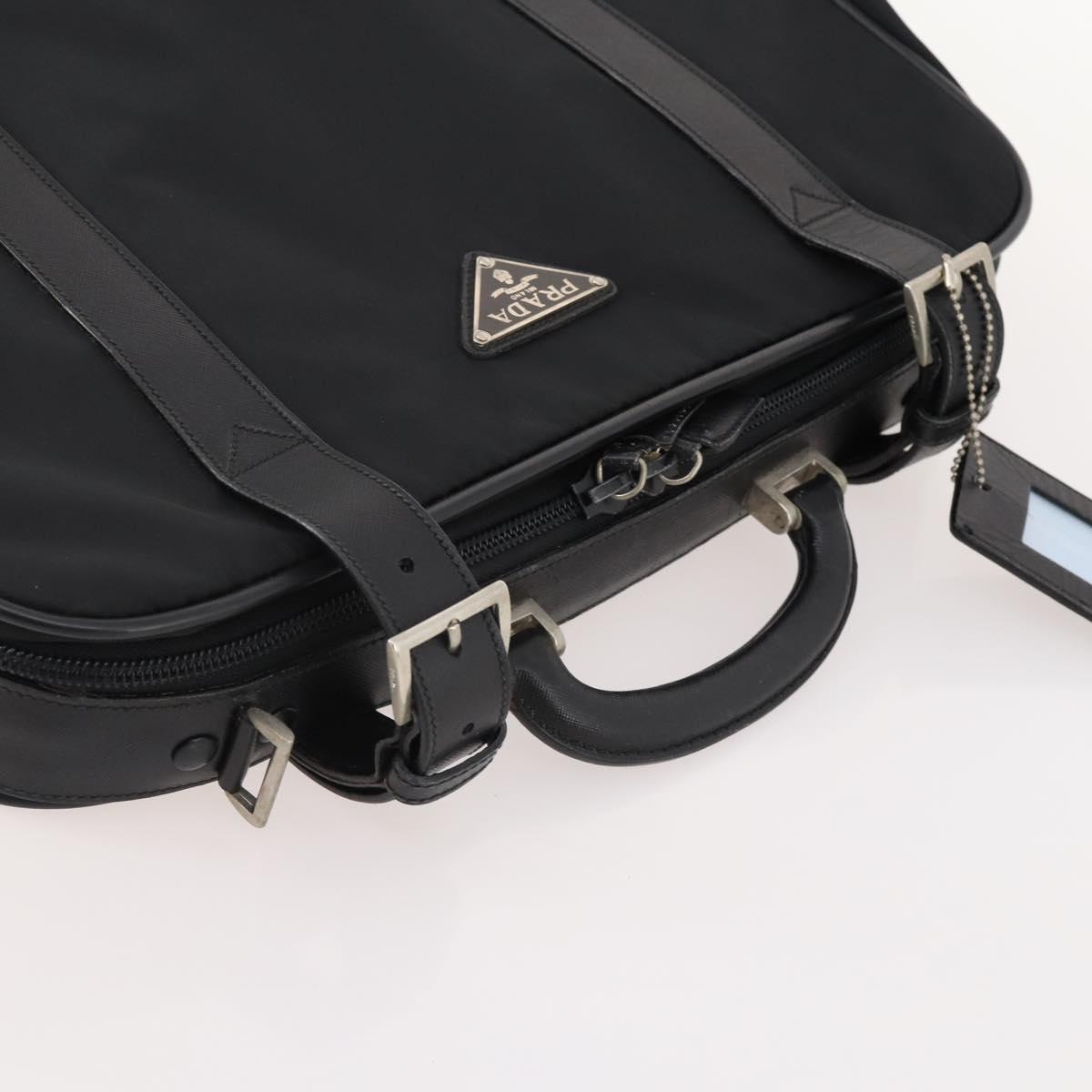 PRADA Trunk Nylon 2 Set Black Auth 174973