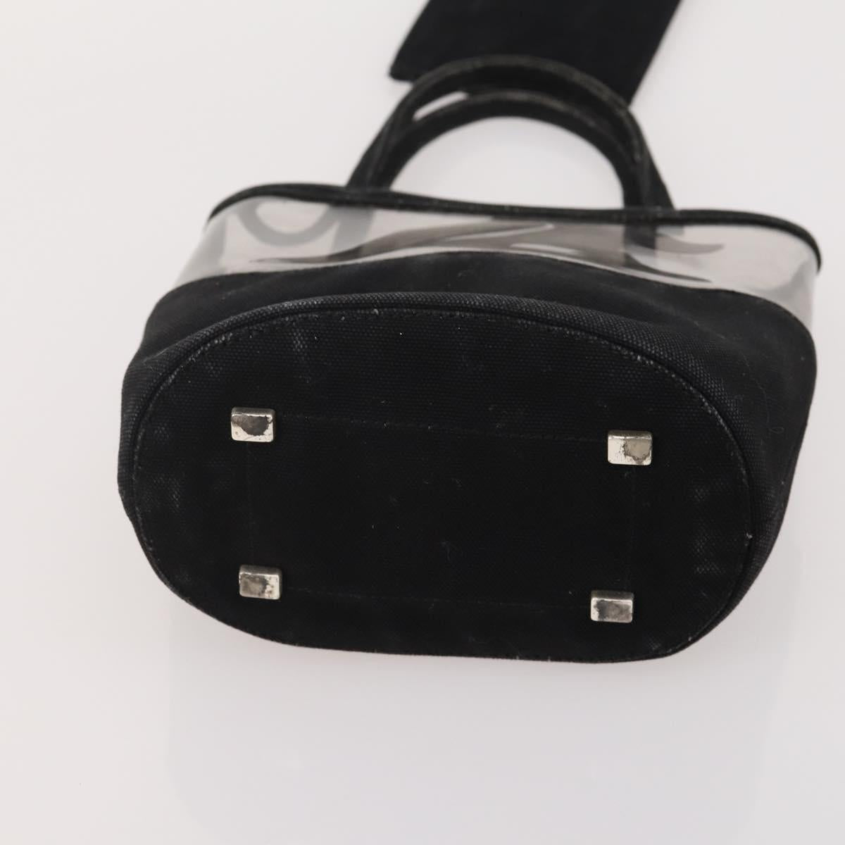 PRADA Shoulder Bag Canvas Leather 5 Set Black White Brown Auth 174978