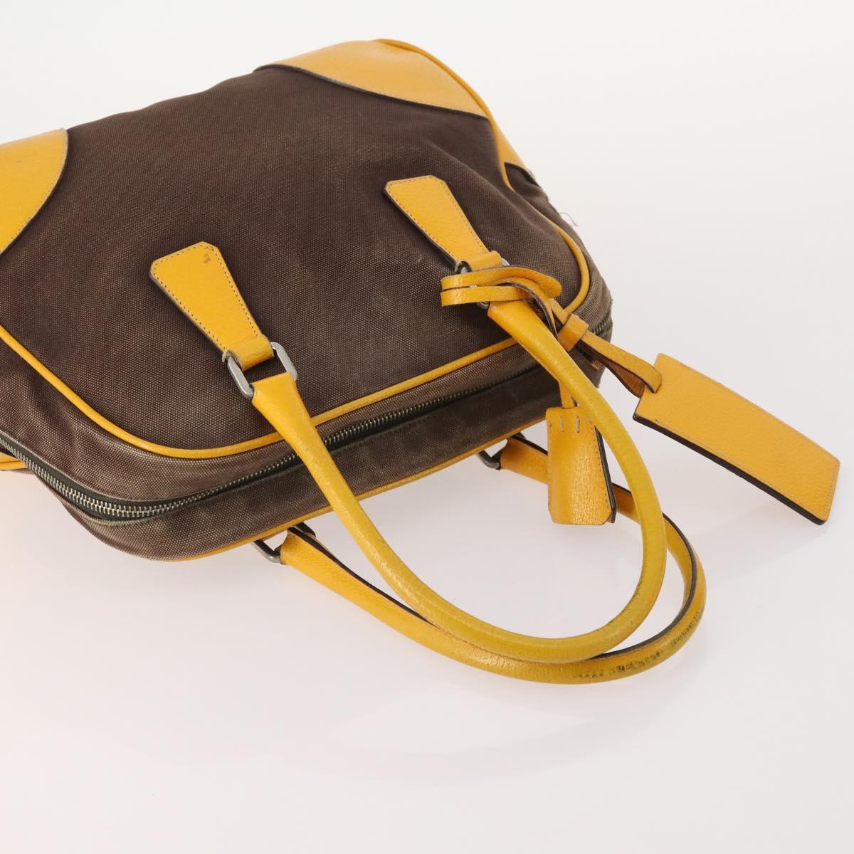 PRADA Shoulder Bag Canvas Leather 5 Set Black White Brown Auth 174978
