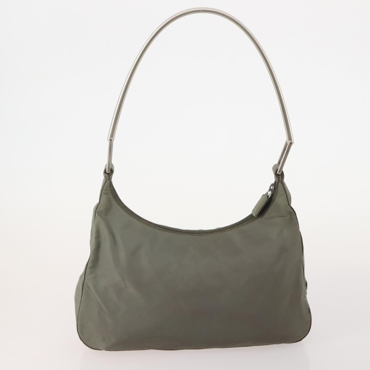 PRADA Hand Bag Nylon 5 Set Beige Green Auth 174981