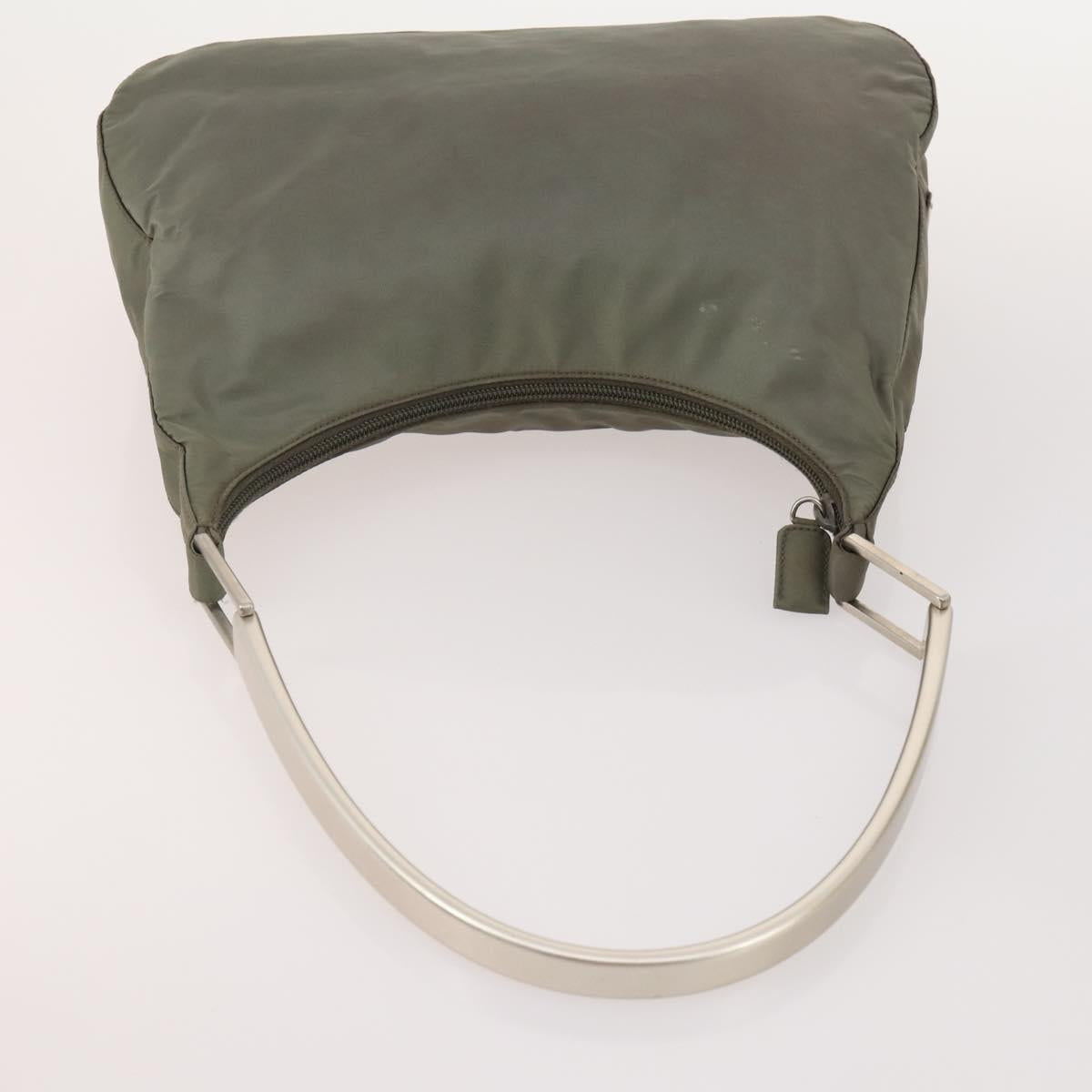 PRADA Hand Bag Nylon 5 Set Beige Green Auth 174981