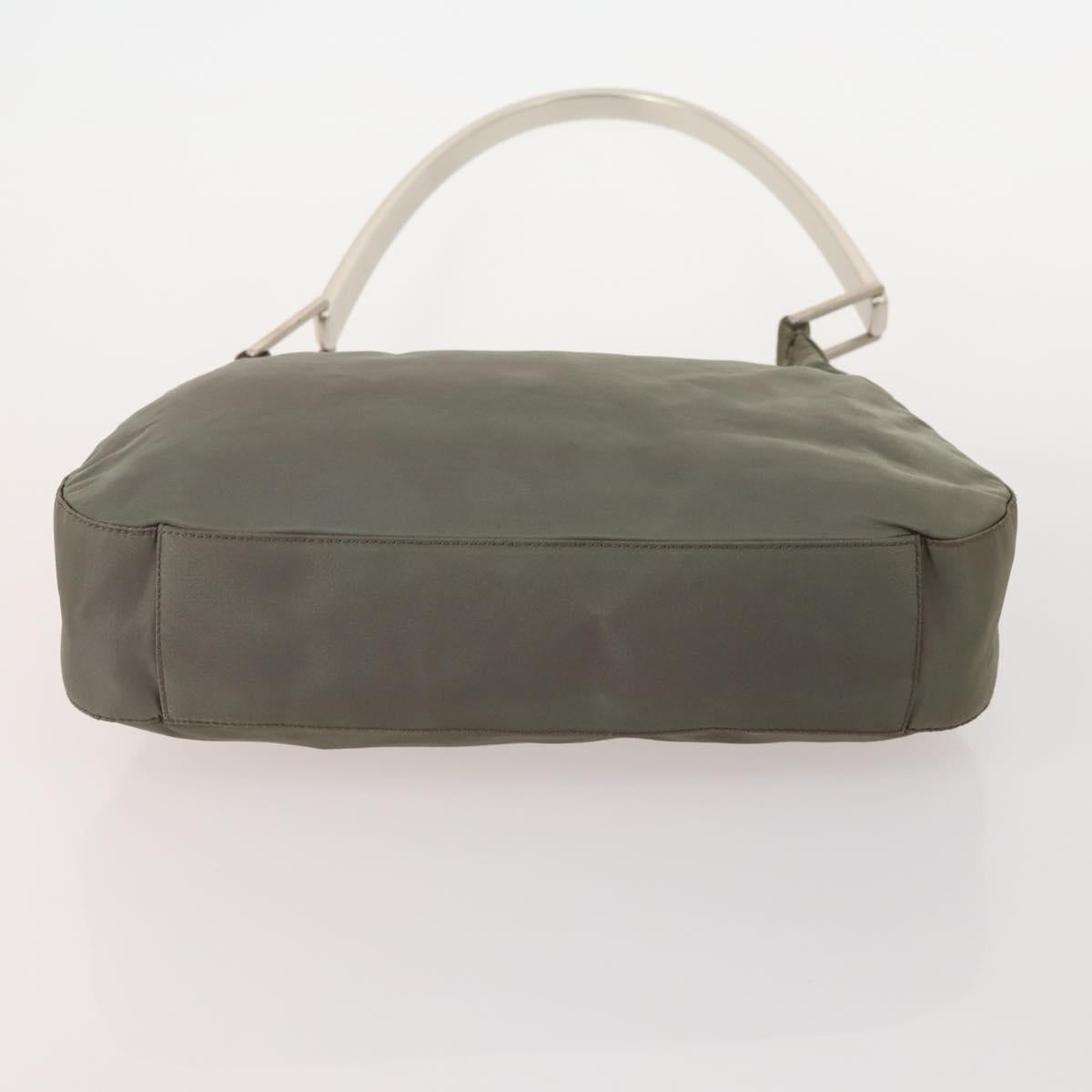 PRADA Hand Bag Nylon 5 Set Beige Green Auth 174981