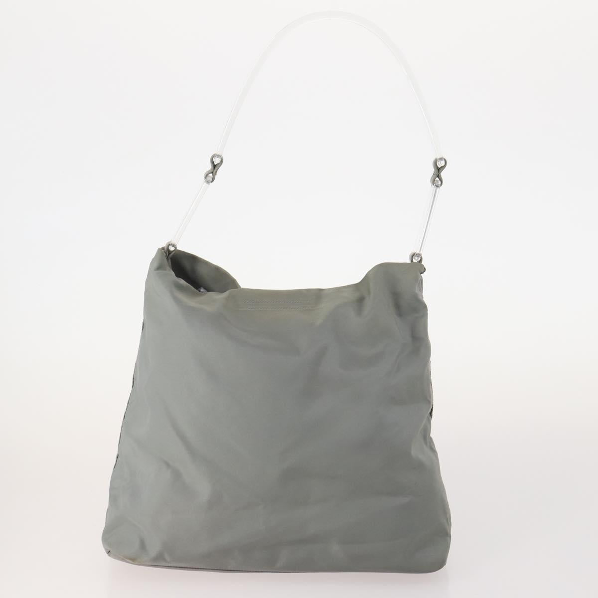 PRADA Hand Bag Nylon 5 Set Beige Green Auth 174981