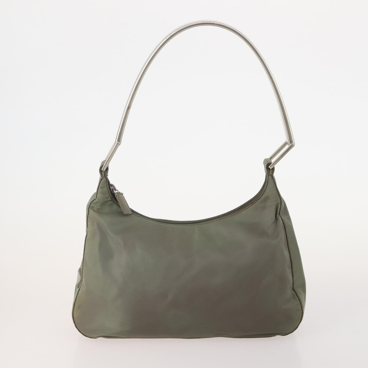 PRADA Hand Bag Nylon 5 Set Beige Green Auth 174981