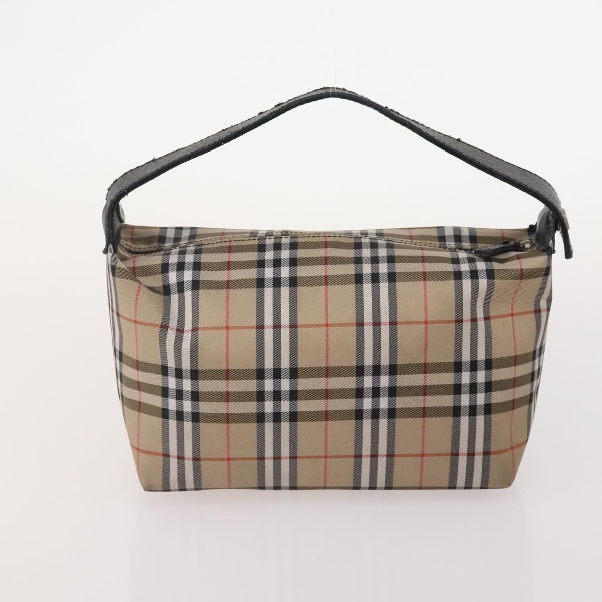 Burberrys Burberry Nova Check Hand Bag Nylon 4 Set Beige Auth 174988