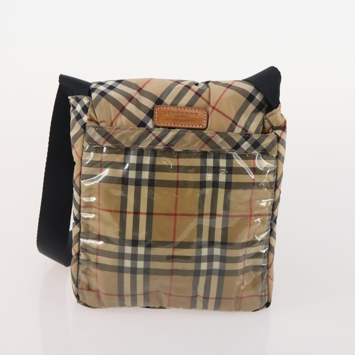 Burberrys Burberry Nova Check Hand Bag Nylon 4 Set Beige Auth 174988