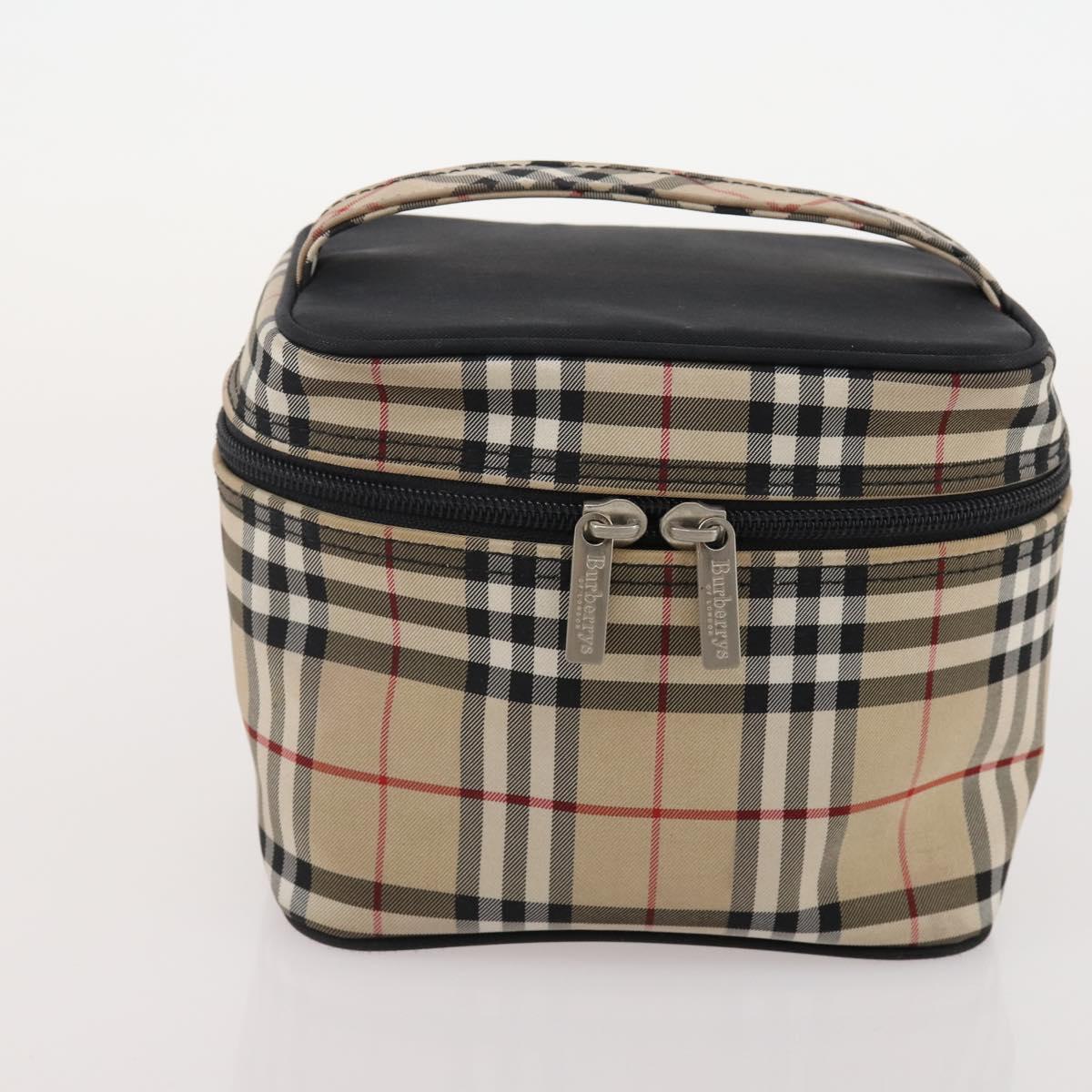 Burberrys Burberry Nova Check Hand Bag Nylon 4 Set Beige Auth 174988